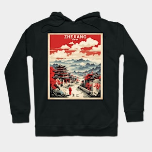 Zhejiang China Vintage Poster Tourism Hoodie